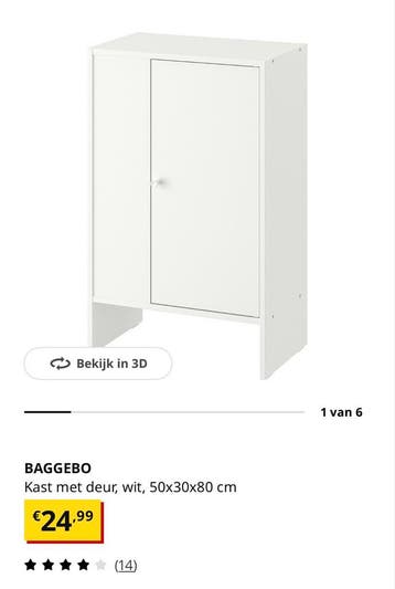 Boekenkast en kastje met deur (lichte schade)