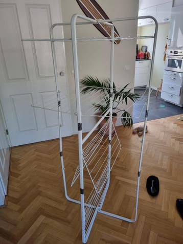 Wit droogrek - Ruimtebesparend en opvouwbaar