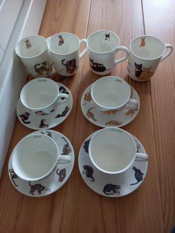 Diverse kopjes, bekers en glazen