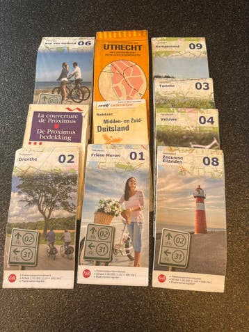 Diverse Fiets- en Routekaarten (ANWB, Falk, Utrecht)
