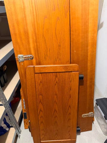 Kersenhouten bed 2x90cm met elektrische lattenbodems en matr