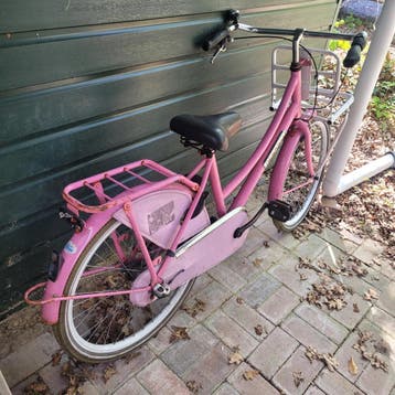 Popal oma kinderfiets - goed slot, opknapwerk  nodig