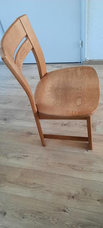6 gratis blank eikenhouten eetkamerstoelen