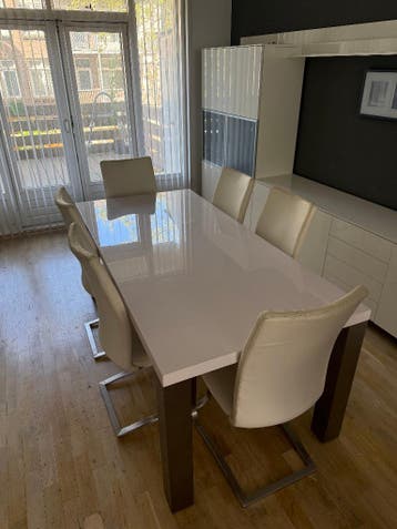 eettafel inc. 6 stoelen