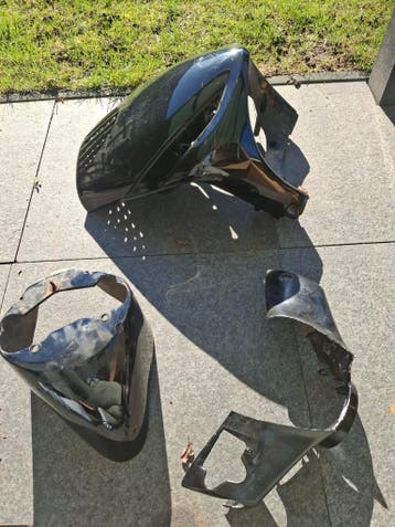 Gebruikte Kappenset Piaggio Zip - Zwart