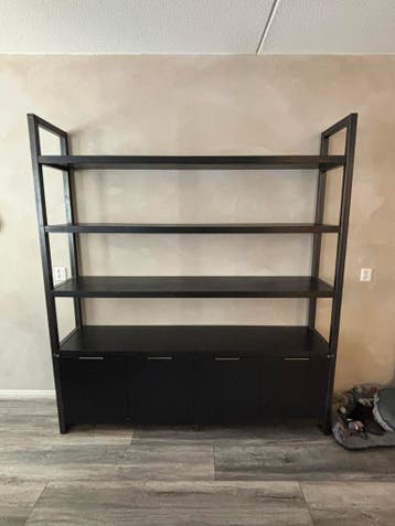 Robuuste houten kast met ijzeren frame - 220x50x230 cm