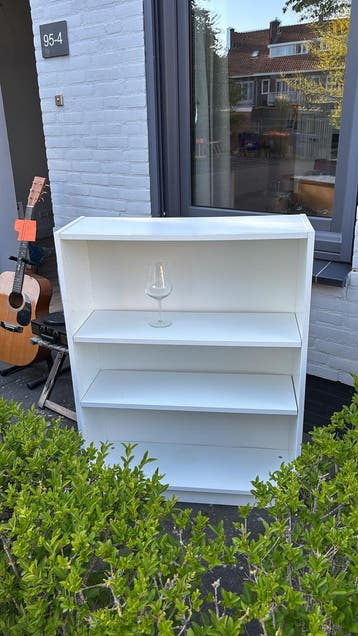 Witte Boekenkast/Opbergrek met 3 Planken