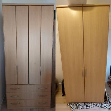 Gratis: 2 Kledingkasten (los of als geheel). zo mee te nemen