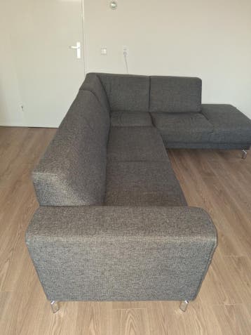 Grijze hoekbank 2.60m x 2.00m - tegen elk aannemelijk bod