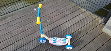 Kinderstep met 3 wielen - Blauw/Roze