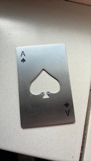 Speelkaart bieropener