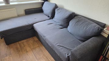 Gratis hoekbank met opbergvak en slaapfunctie