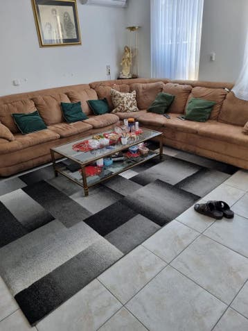 Comfortabele Hoekbank - Bruin Stof vanaf 25mei beschikbaar