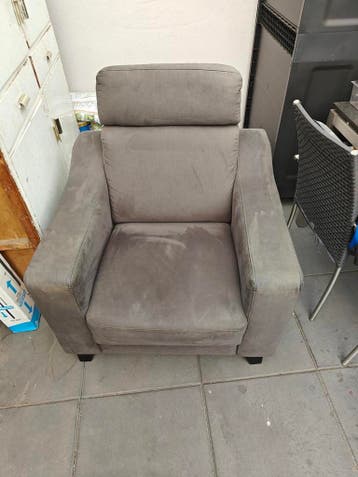 Comfortabele eenzits bank - Grijs