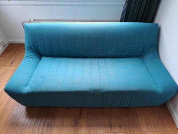 3-zits bank turquoise