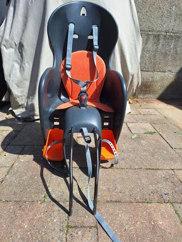 Fietsstoeltje voor achterop, grijs/oranje