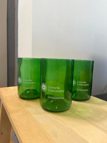 Set van 3 Utrecht University Geosciences glazen