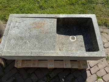 Terrazzo aanrechtblad met spoelbak - 100x50cm