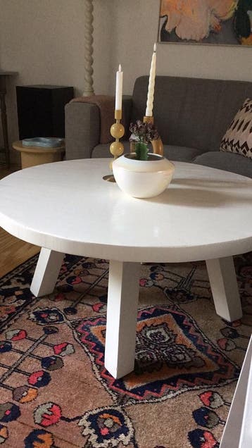 DIT WEEKEND GRATIS OPHALEN,salontafel,Ø 99 cm,wit hout