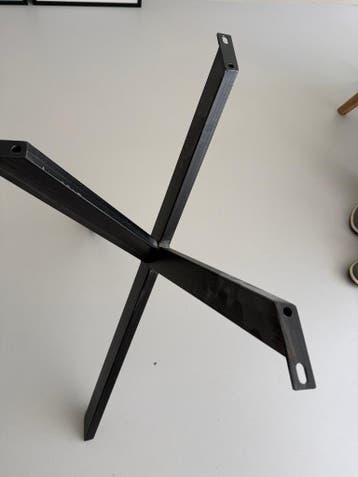 Sterpoot / kruispoot (X-frame) tafelpoot (2x)