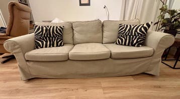 Ikea Ektorp beige 3 zits bank met wasbare hoezen