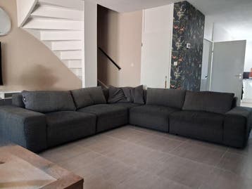 GRATIS 5-delige hoekbank donkergrijs/antraciet