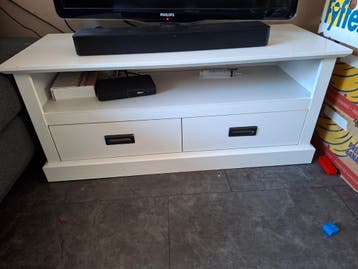 Witte tv-kast met lade en open vak