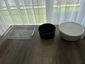 Gratis nieuwe oven schaal, bakblik en oven/vershoud bak.