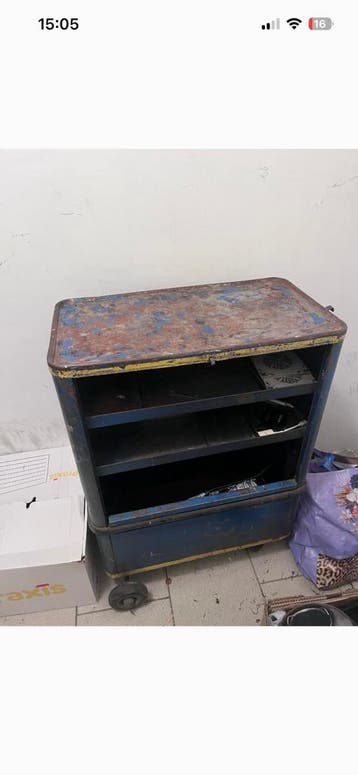 Industriële gereedschapskist oud