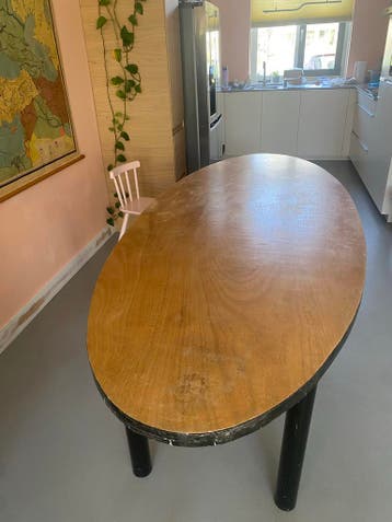 Grote ovale eettafel - poten demontabel