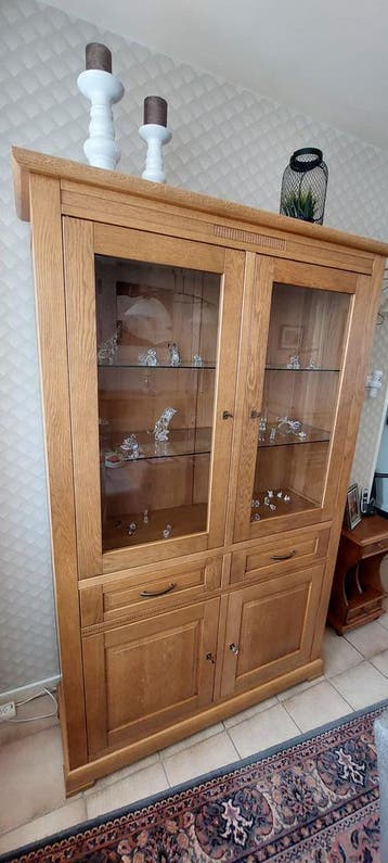 Vitrinekast, dressoir, salontafel