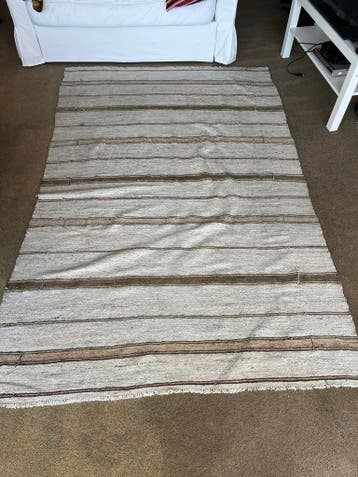 Sfeervol Vloerkleed met Strepen - Beige/Bruin