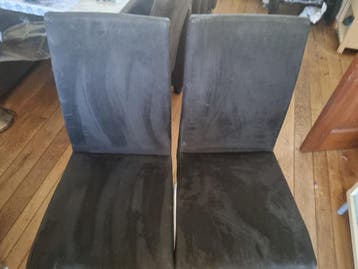 4 zwarte eetkamerstoelen, gratis af te halen