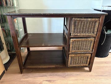 Vintage massief houten kast / audiomeubel (gratis)