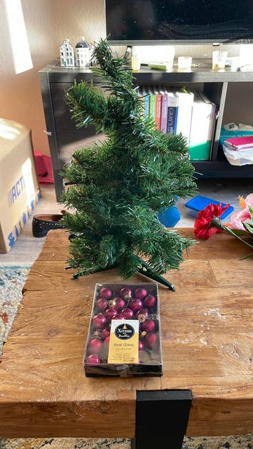 Mini kerstboom met lampjes