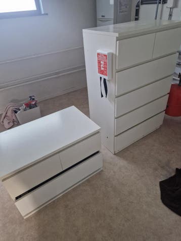 Witte ladekasten set - 2 stuks GRATIS