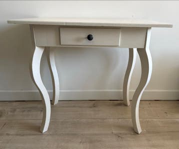Elegant wit tafeltje met lade - Perfect voor elke kamer