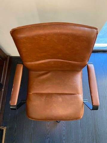 Vintage Bureaustoel - Cognacbruin Leerlook