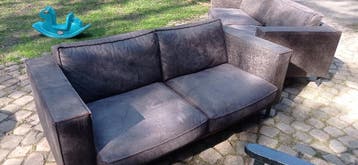 Twee banken (Drie- en tweezits) microleder