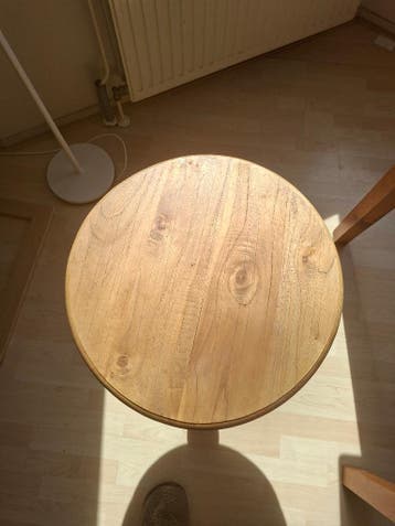 elegante ronde houten bizzettafel