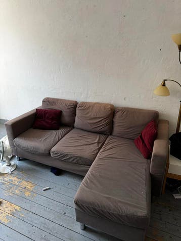 Comfortabele Hoekbank - Bruin, 3 Persoons