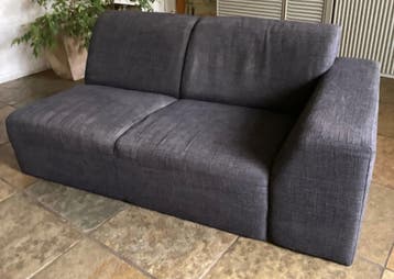 bank antraciet weefstof