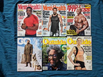 English magazines for men - incl. Men's Health, Outside