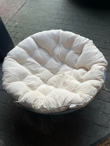Bamboo loungestoel (zonder poten) met kussen - GRATIS