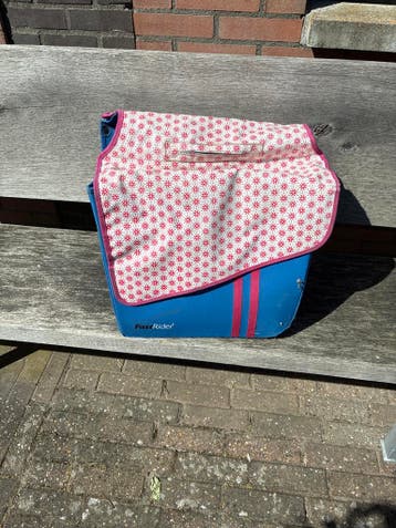 FastRider fietstas - Blauw met rode  accenten