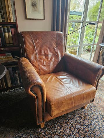 GRATIS! Schapenleren fauteuil stoel