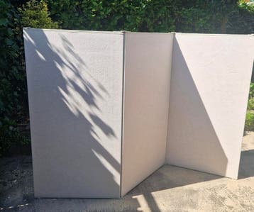 Kamerscherm crème - 1.60m hoog, gratis af te h