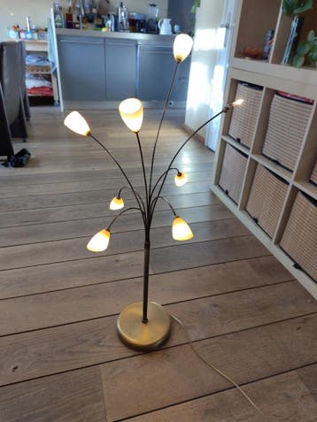 Vintage Vloerlamp met 8 Lichtpunten - Jaren '70 Stijl