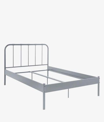 Antraciet metalen bedframe Ikea