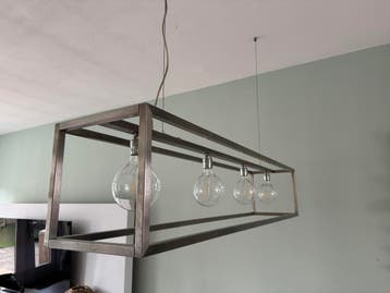 Prachtige RVS industriële hanglamp eettafel gratis